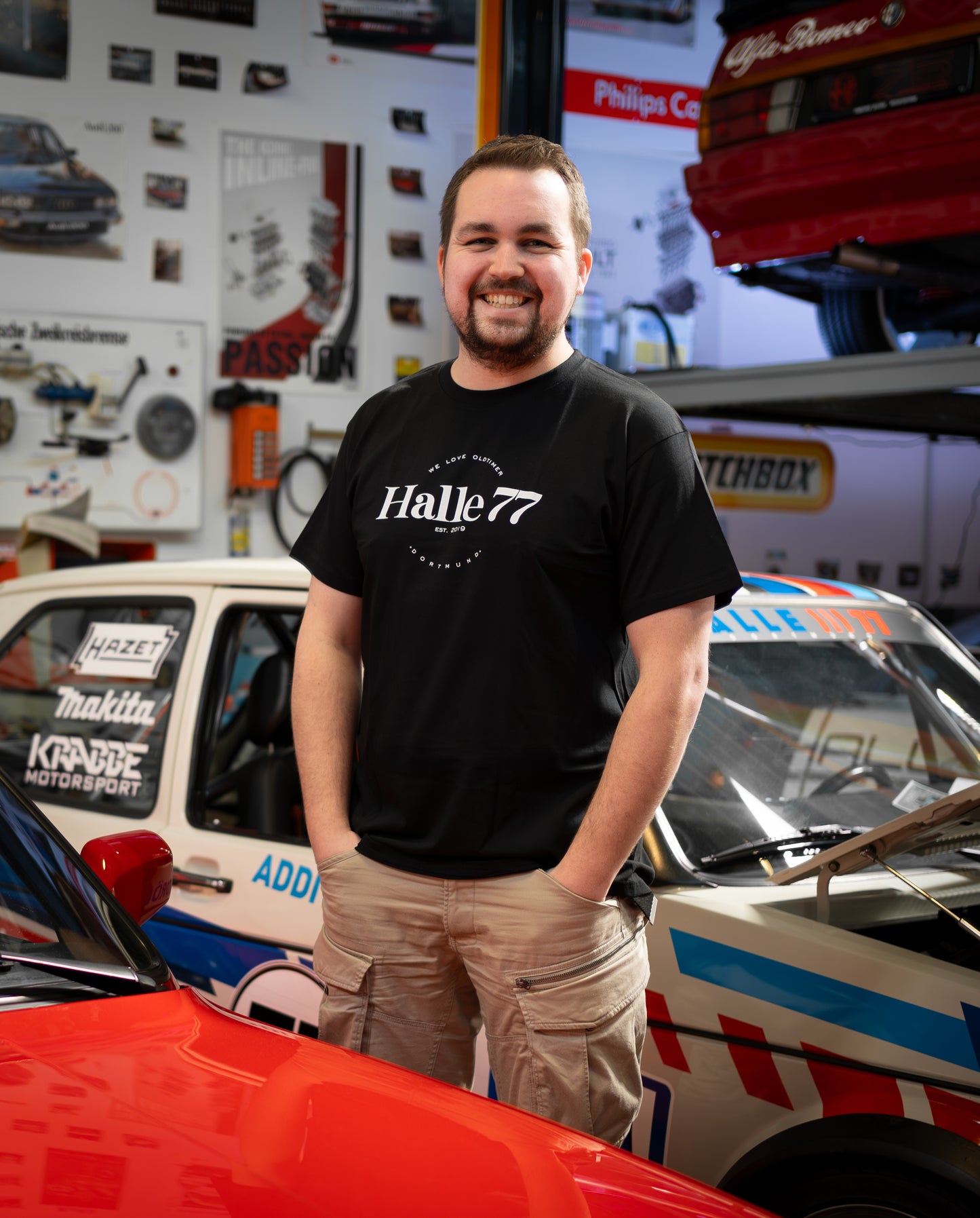 T-Shirt -Halle 77- We love Oldtimer