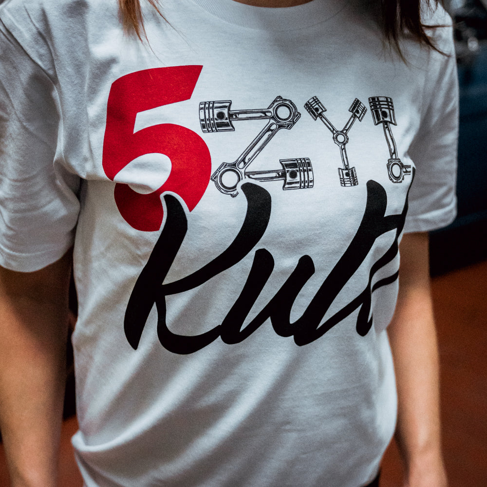 T-Shirt -5Zyl Kult- weiß