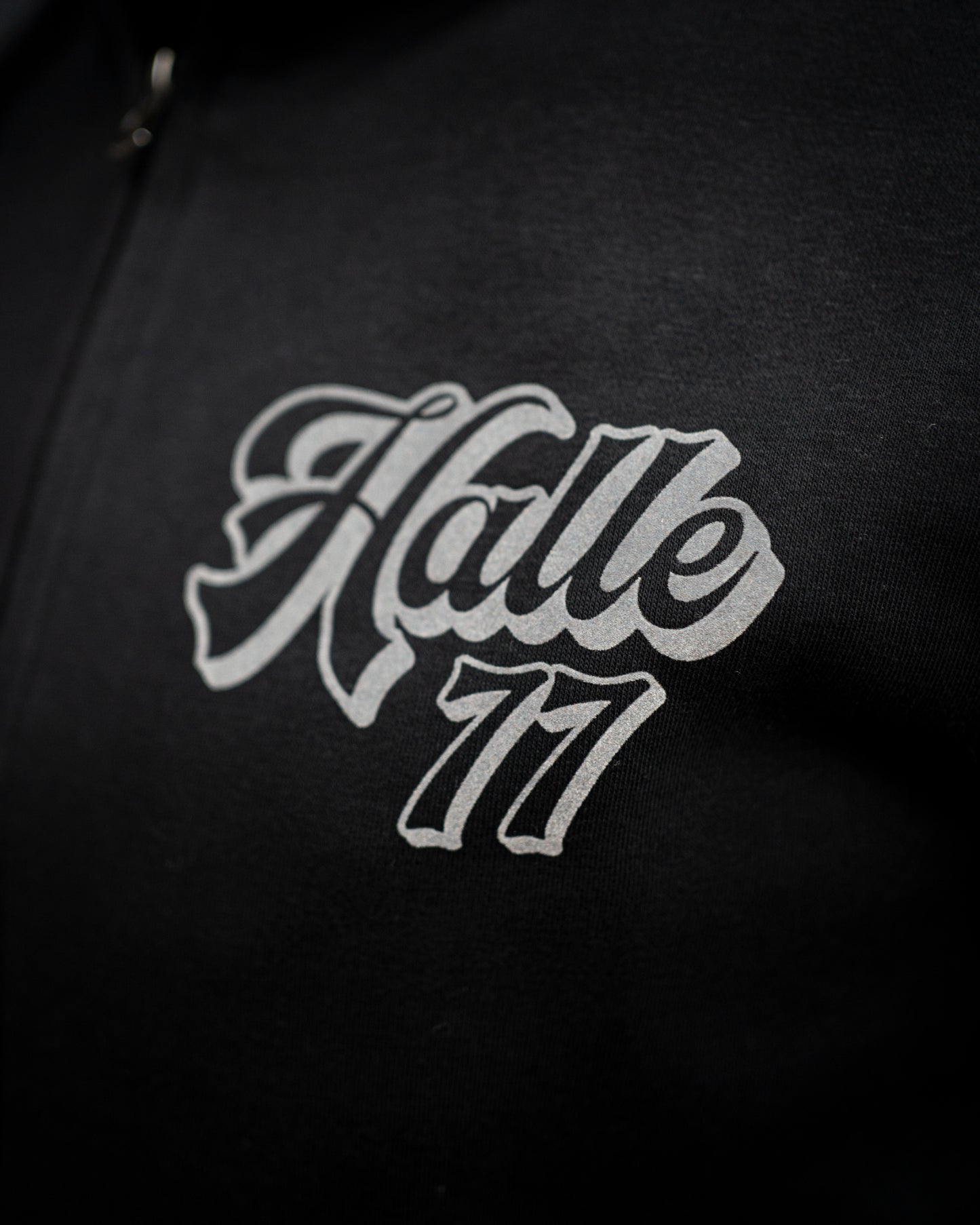 Zip Hoodie -Halle77- mit Rückendruck