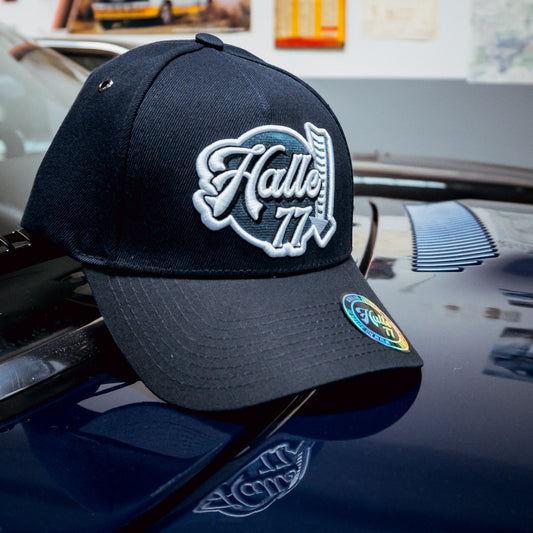 Snapback Curved Cap -Halle77- Navy