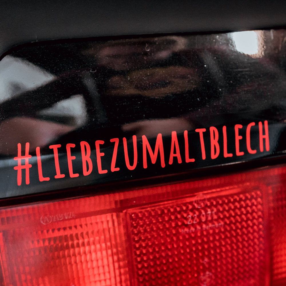Aufkleber #liebezumaltblech