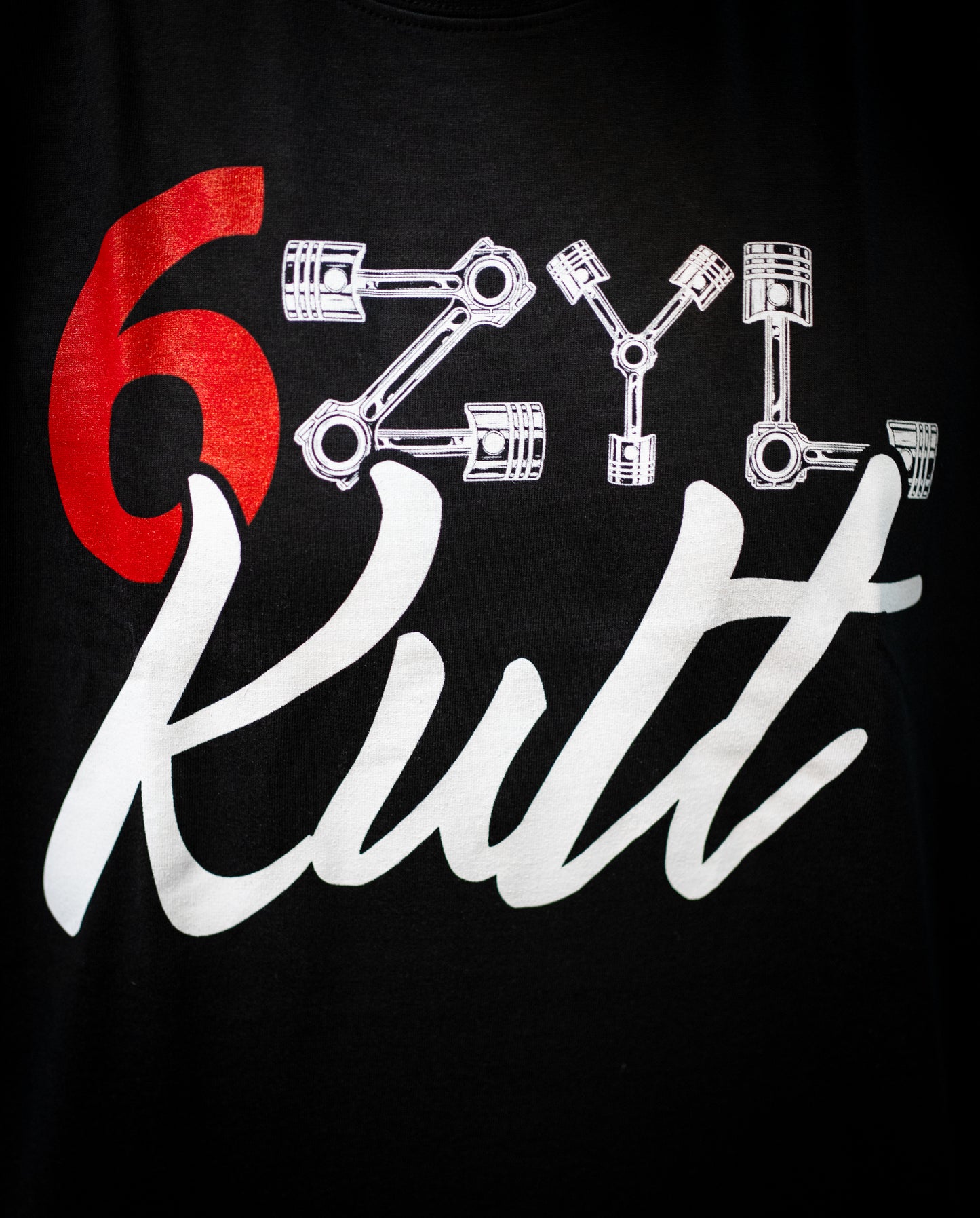 T-Shirt -6Zyl Kult- schwarz