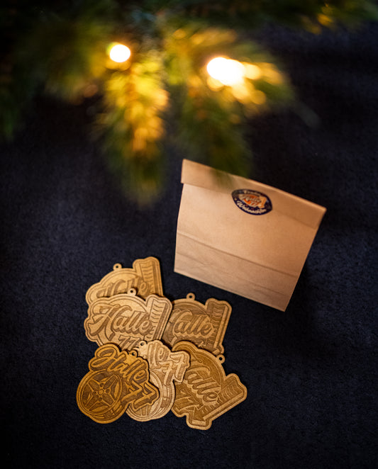 6 Christbaumanhänger -Halle77-