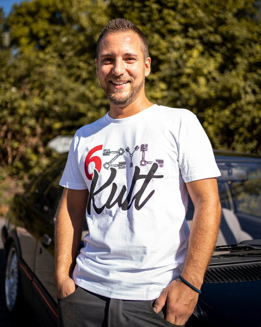 T-Shirt -6Zyl Kult- weiß