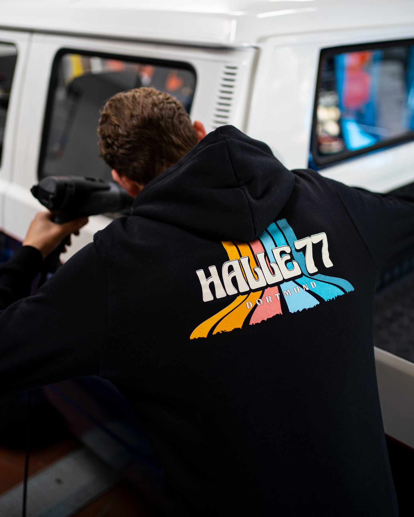 Zip Hoodie -Retro- mit Rückendruck