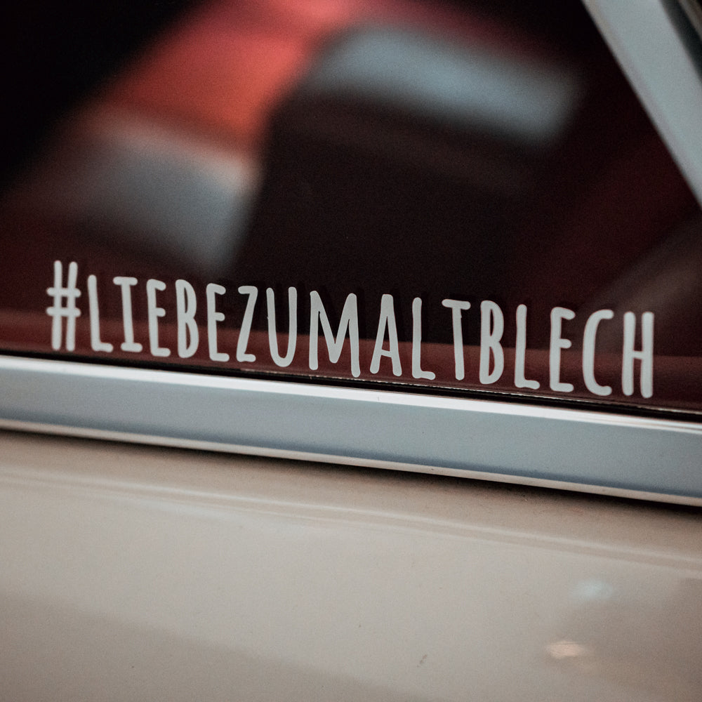 Aufkleber #liebezumaltblech